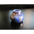 Dollhouse Miniature Blue Irridescent Vase