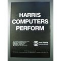 1981 Harris 800 Super-mini Computer Ad - Perform
