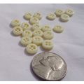 RR20 20 Small Off White Shirt Buttons 9mm 4 Hol...