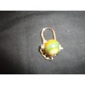 Fab 16mm yellow green white agate globe carabin...