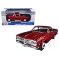 1965 Chevrolet El Camino Metallic Red 1/25 Diec...
