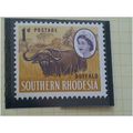 Southern Rhodesia QEII 1964 1d African Buffalo ...