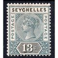 1890 SEYCHELLES Sg5 13c GREY & BLACK die 1 moun...