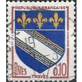 FRANCE, CREST, Coat of Arms Troyes, yellow & bl...