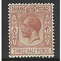 BAHAMAS 1934 1 1/2d BROWN RED SG 117 M MINT