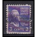 Used 807 3c Thomas Jefferson Fine Perf Initials...