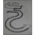 Bra Straps - Two-row Crystal Chain Strap - Blac...