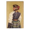Young Swiss Girl in national costume unused vin...