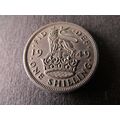 1949 GEORGE VI ENGLISH SHIELD ONE SHILLING FREE...