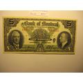 1938 Canada 5 dollar note