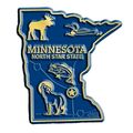 Minnesota the North Star State Map Fridge Magnet
