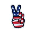 USA Peace Hand Iron On Patch 7.1 cm x 4.5 cm Ba...