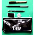 RITZ BLACK AND WHITE PENCIL CASE WITH VARIOUS A...