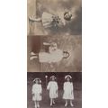 Children Bridesmaid 3x Old Antique Postcard s