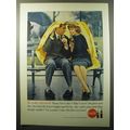 1960 Coca-Cola Coke Soda Ad - Be really refreshed! - Rainy Day in Park