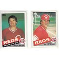 Two 1985 Topps Pete Rose cards #547 & #600 - Reds
