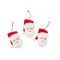 Winter Wonder Lane Santa Face Ornaments, 3-Pack...