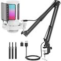 NJSJ USB Gaming Microphone for PC, Condenser Mi...