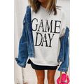 Black Vintage Washed GAME DAY Graphic Baggy Swe...