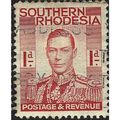 SOUTHERN RHODESIA, George VI, red 1937, 1d, #4