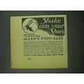 1939 Allen's Foot-Ease Ad - Shake Into Your Shoes