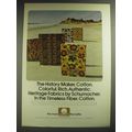 1974 Schumacher Heritage Fabrics Ad - The history maker. Cotton. Colorful.