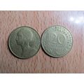 France Republic 1987 20 Centimes Coin