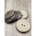 Extra Large 62mm Coconut Shell Buttons 2 Hole C...