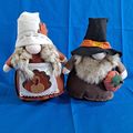Homemade Lot 2 PILGRIM PLUSH GNOMES Bean Bag Th...