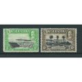 st.lucia stamps sg114a 13x12 cv £9 sg113 hm thi...