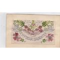 Patriotic Silk Postcard Showing Flowers To My D...