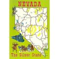 United States NEVADA Map Postcard (Seaich)