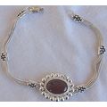 Red agate oriental bracelet