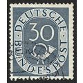 GERMANY 1951 Numeral-Posthorn 30pf Sc#679 - USE...