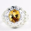 Citrine, 925 Sterling Silver Ring, SR313
