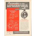 LUNKENHEIMER COMPANY 1962 Pacemaker new product...