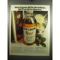1972 Old Crow Bourbon Ad - What eggnog did for ...