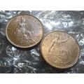 2 x 1928 George V farthing.