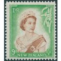 New Zealand 1954 9d. brown & bright green SG731...