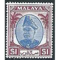 Selangor 1949 SG108 $1 Blue & Purple Mounted Mi...
