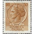 ITALY, Coin of Syracuse, orange-brown 1968, 30Lire