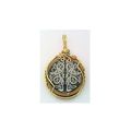 Celtic Animal Brass Wire Wrap Wood Pendant 12