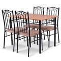 5 Pieces Dining Set Wooden Table and 4 Cushione...