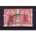 NEW ZEALAND 1901 SG 278 CARMINE HORIZONTAL PAIR...