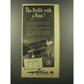 1941 GM Allison Aircraft Engine Ad - Profile Wi...