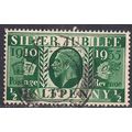 GB 1935 KGV 1/2d Green Silver Jubilee used SG 4...