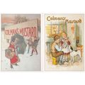 Colman's Mustard Snowball Dogs 2x Advertising Postcard s