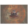 Man Inside Giant Clock On Computer Carpet Art R...