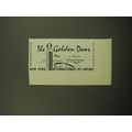 1959 The Golden Door Restaurant Ad - New York I...