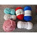 6 balls of Knitting/Cotton Yarn and wool